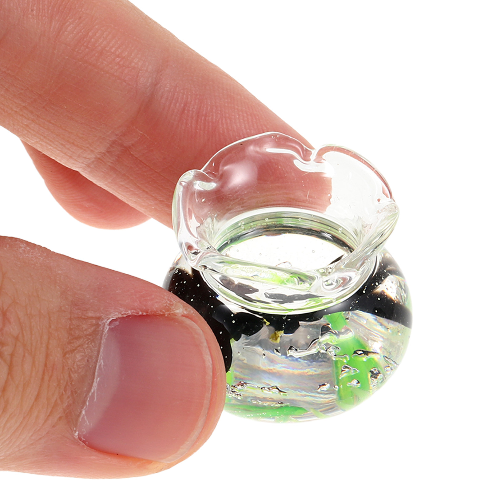 Planted Aquarium Bowl - Mini Round Resin Fish Bowl Tiny