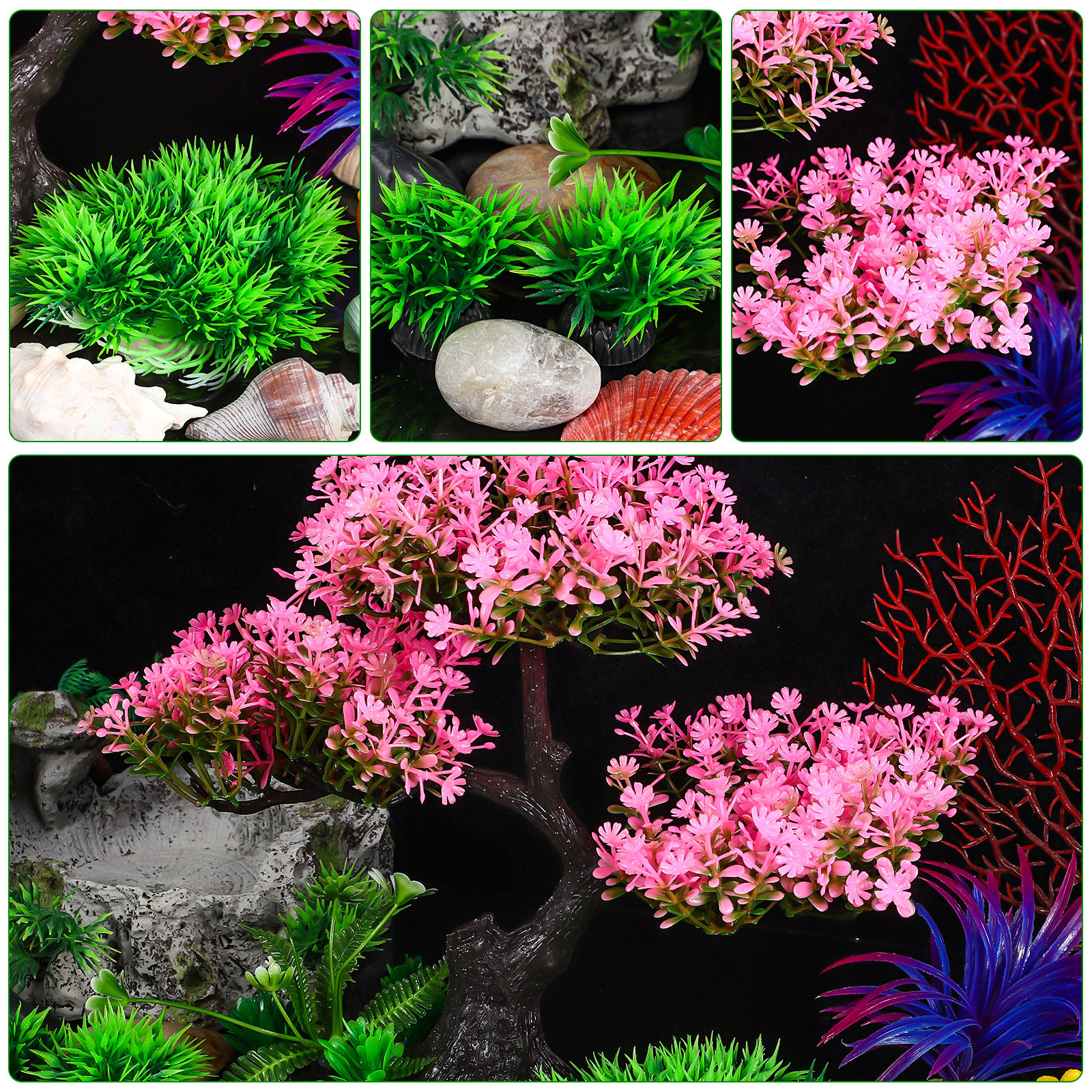 Artificial Plants Indoor Aquar - Aquarium Planted Substrate reseña y precio