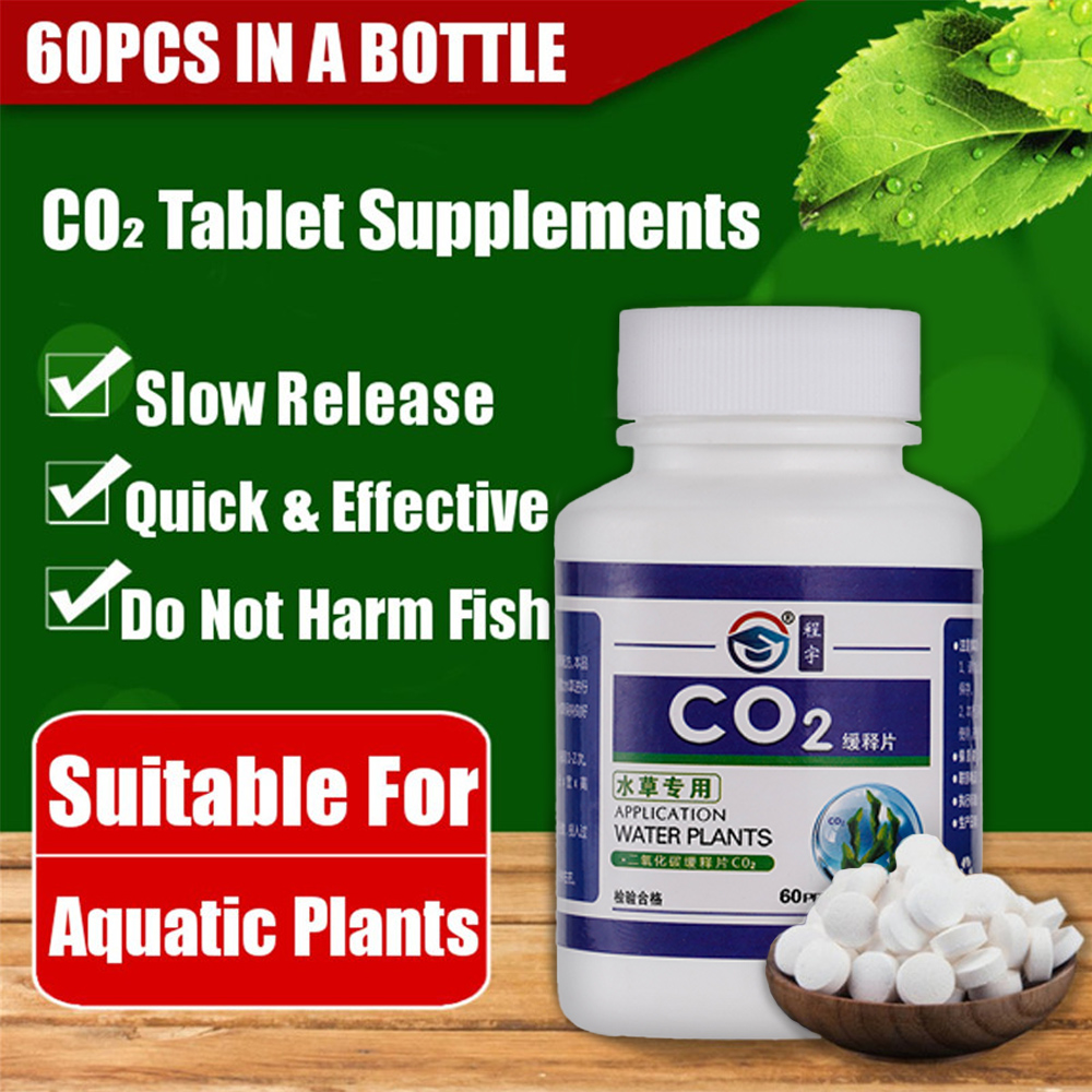 60pcs Aquarium CO2 Tablet Carb - Aquarium Plant Vitamins reseña y precio