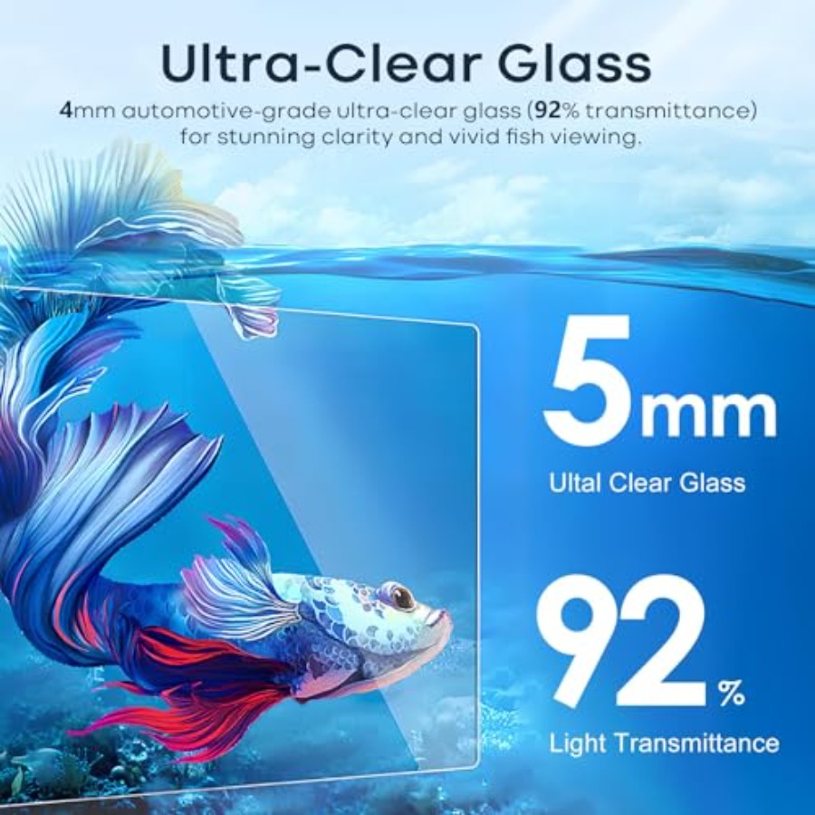 Glass Fish Tank Open-Back Lid  - Planted Aquarium Bowl reseña y precio