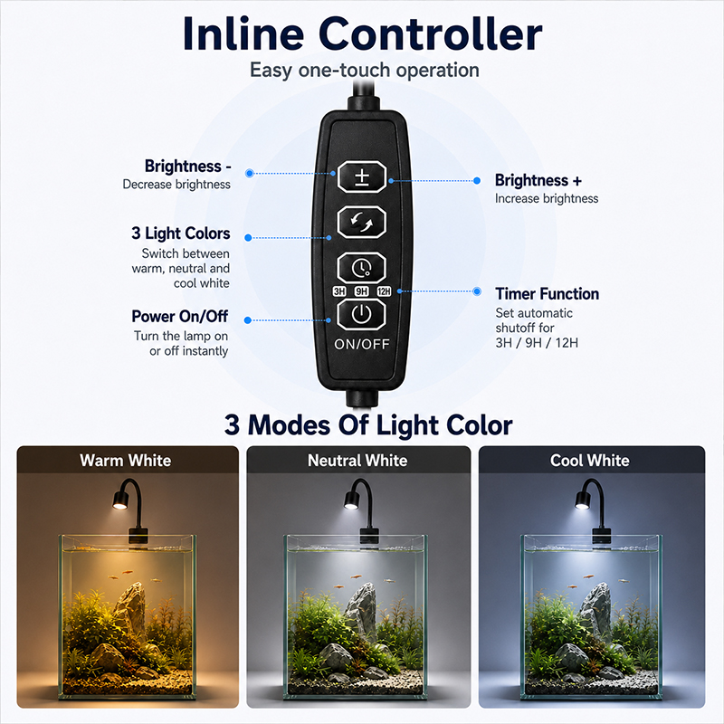 USB LED Aquarium Light Lightin - Aquarium Plant Growth reseña y precio