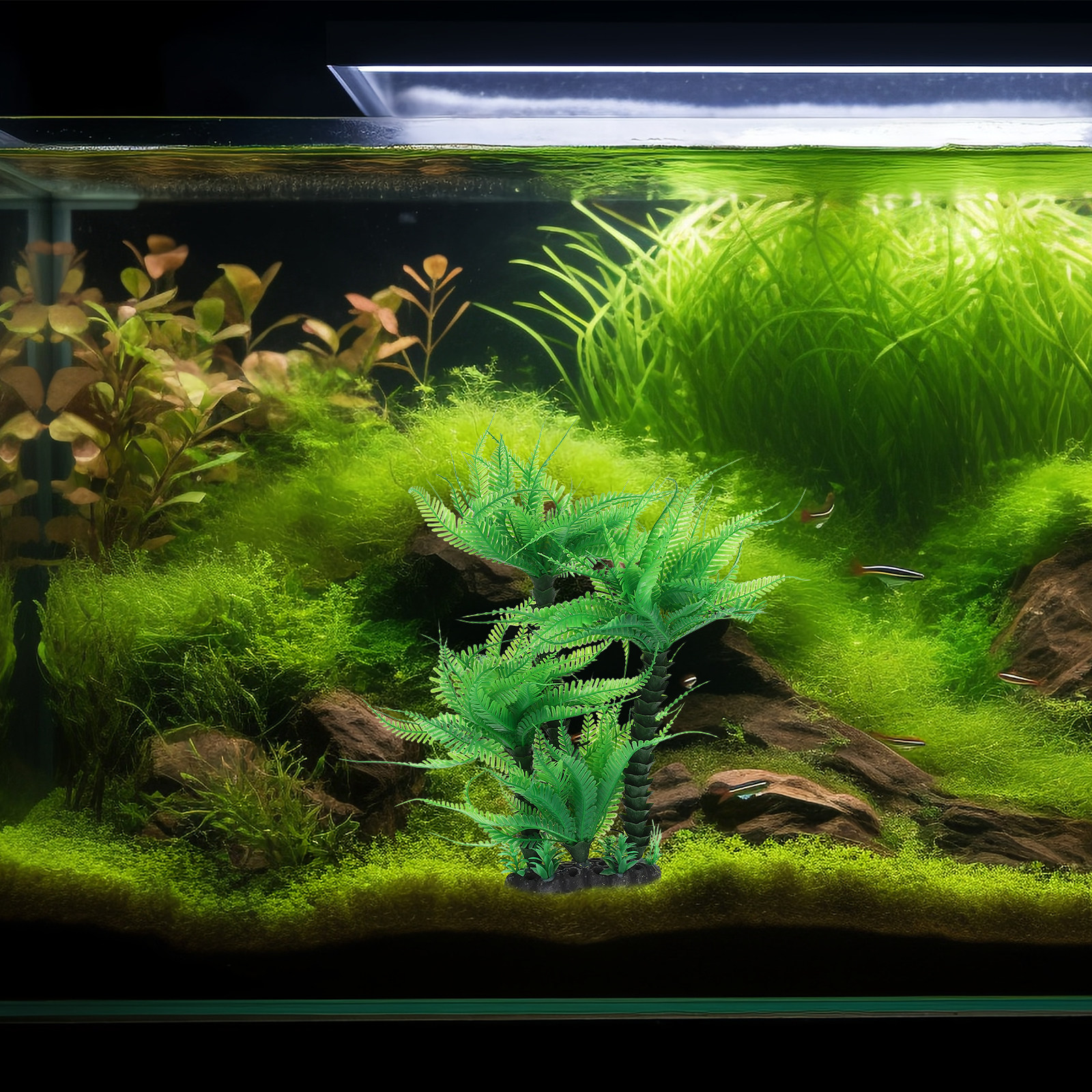 Artificial Aquarium Plants Fis - Planted Aquarium Bowl reseña y precio