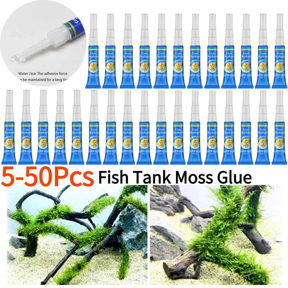 50-5Pcs Fish Tank Landscaping  - Aquarium Plant Glue reseña y precio