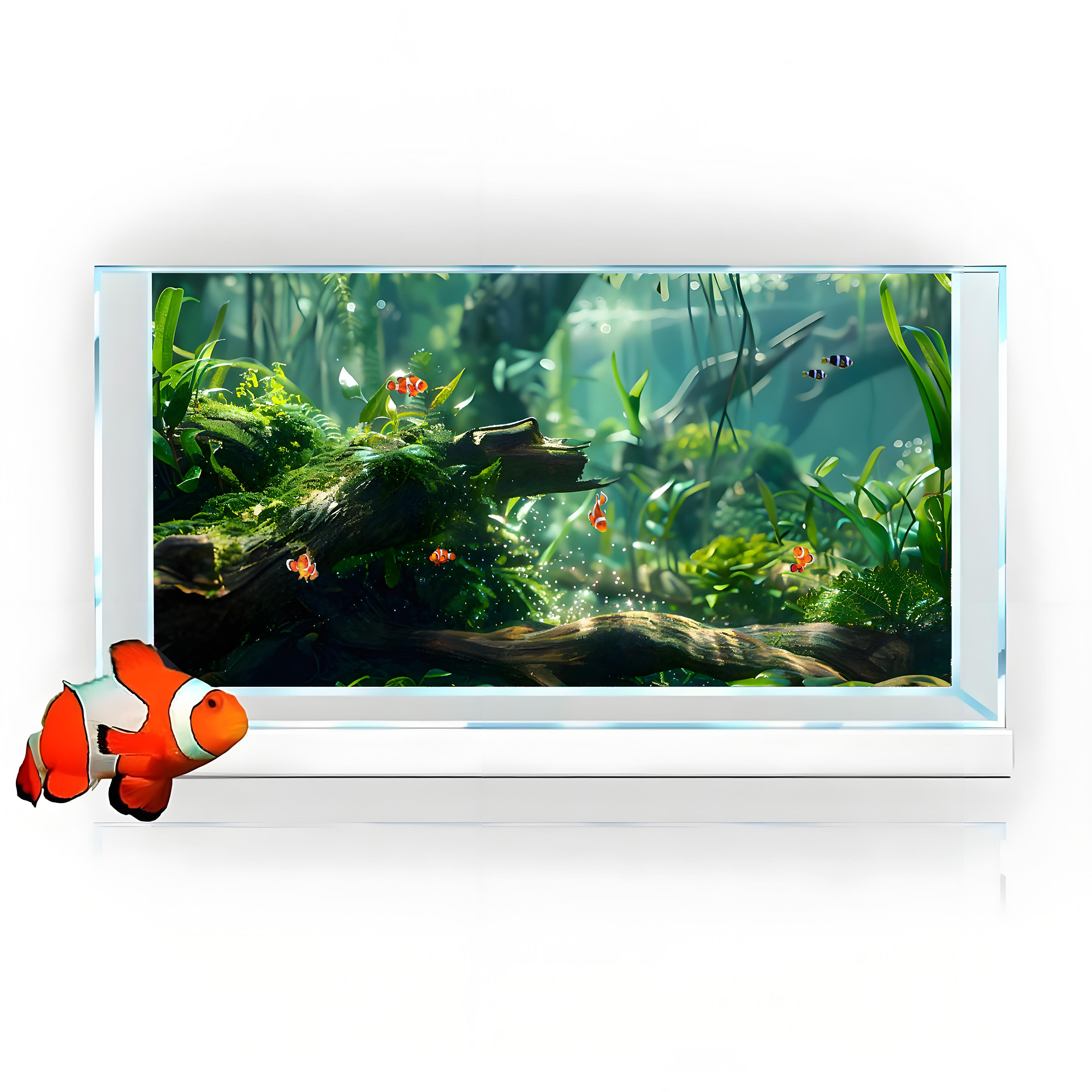 Riverbed trees，Fish tank backg - Aquarium Plant Guide reseña y precio