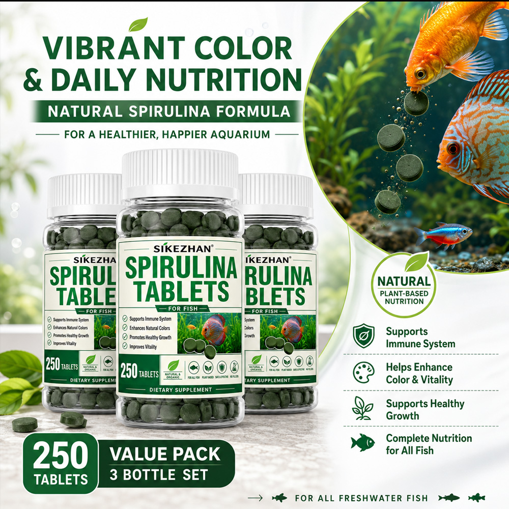 3 Bottles Spirulina Tablets Aq - Aquarium Plant Vitamins reseña y precio