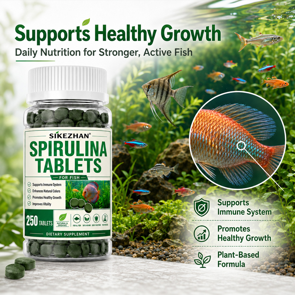 3 Bottles Spirulina Tablets Aq - Aquarium Plant Vitamins reseña y precio